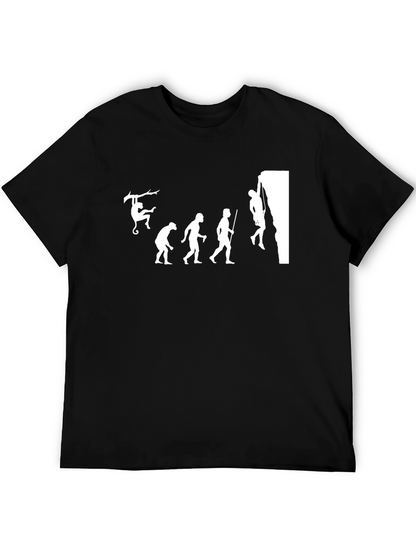 Evolution Climbing T-Shirt Black Cotton Tee