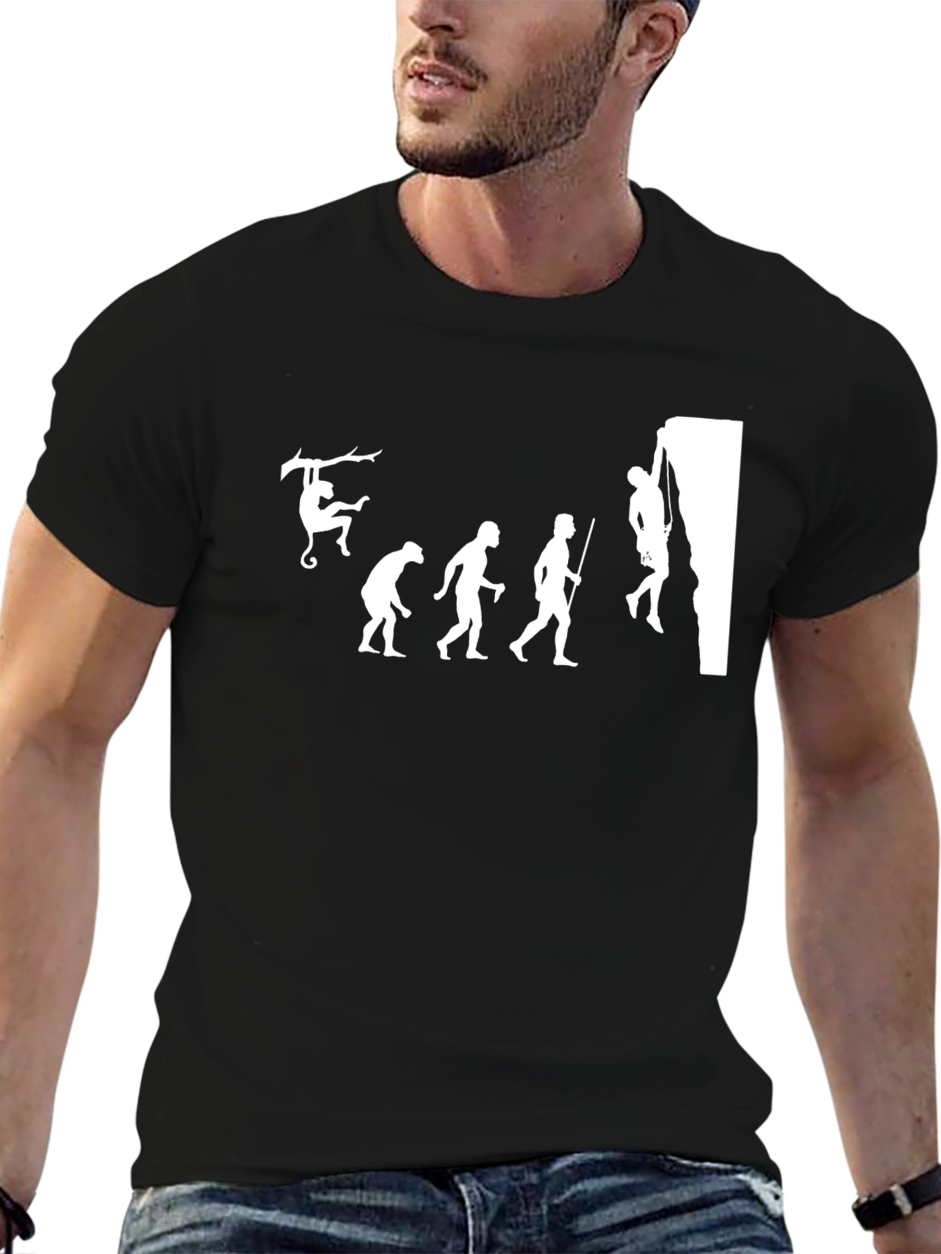 Evolution Climbing T-Shirt Black Cotton Tee