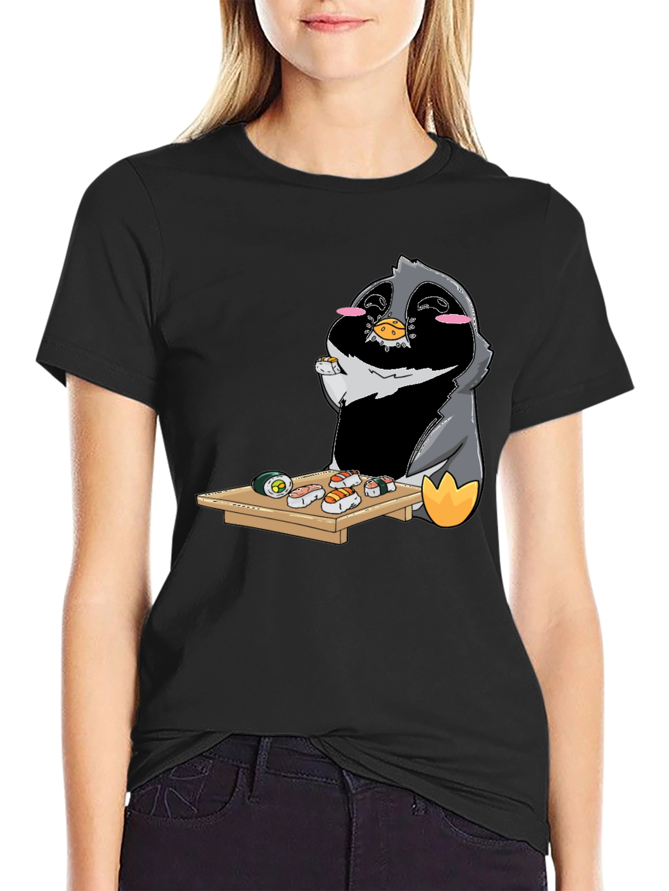 Sushi Penguin Graphic Tee