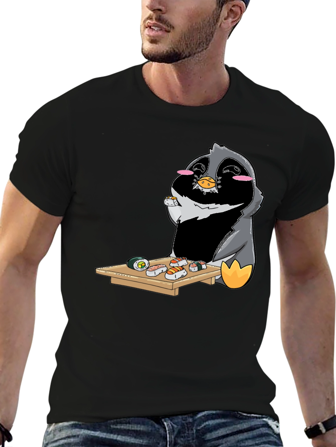 Sushi Penguin Graphic Tee
