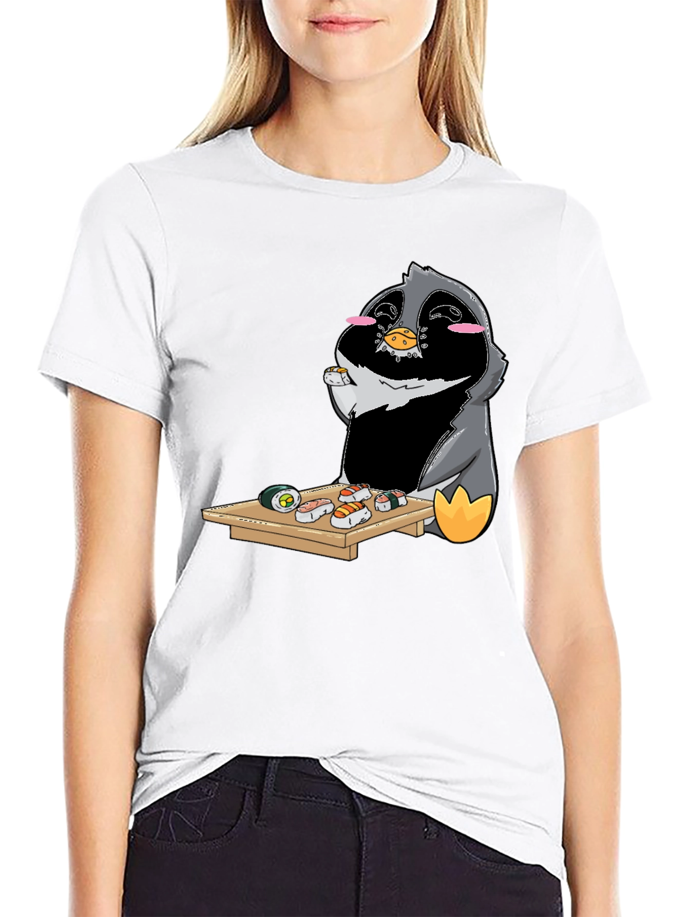 Sushi Penguin Graphic Tee