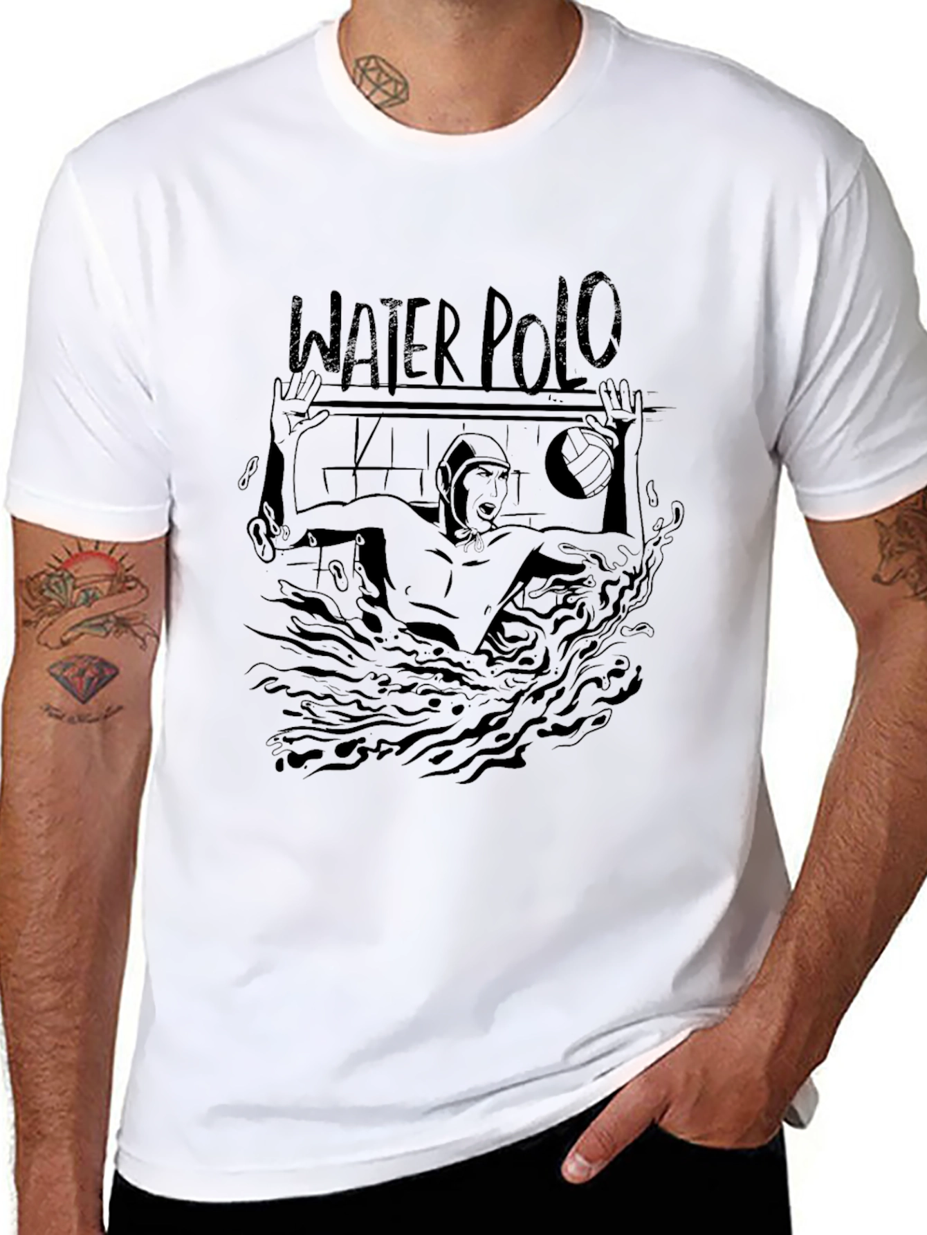 Water Polo Graphic T-Shirt for Athletes