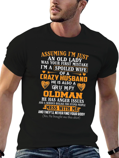 Spoiled Wife Crazy Husband T-Shirt