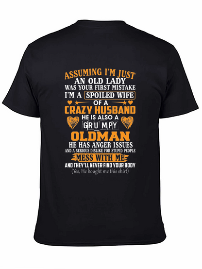Spoiled Wife Crazy Husband T-Shirt