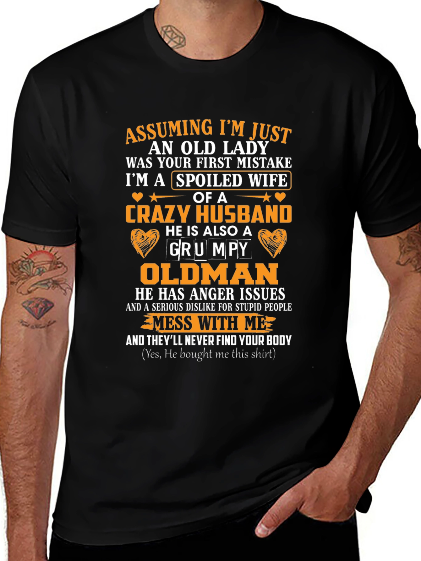 Spoiled Wife Crazy Husband T-Shirt