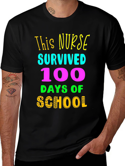 Nurse Survived 100 Days of School T-Shirt