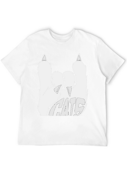 Cats Rock Graphic T-Shirt - Black Cotton Tee