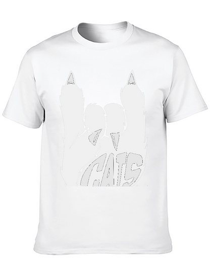 Cats Rock Graphic T-Shirt - Black Cotton Tee