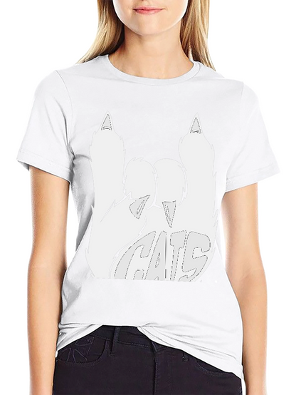 Cats Rock Graphic T-Shirt - Black Cotton Tee