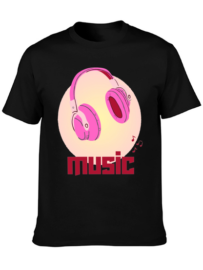 Music Headphones T-Shirt - Stylish Graphic Tee