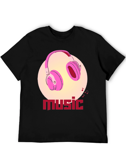 Music Headphones T-Shirt - Stylish Graphic Tee