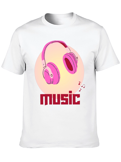 Music Headphones T-Shirt - Stylish Graphic Tee