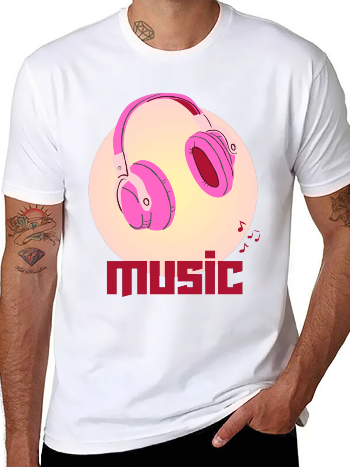 Music Headphones T-Shirt - Stylish Graphic Tee