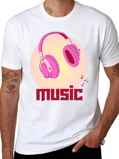 Music Headphones T-Shirt - Stylish Graphic Tee