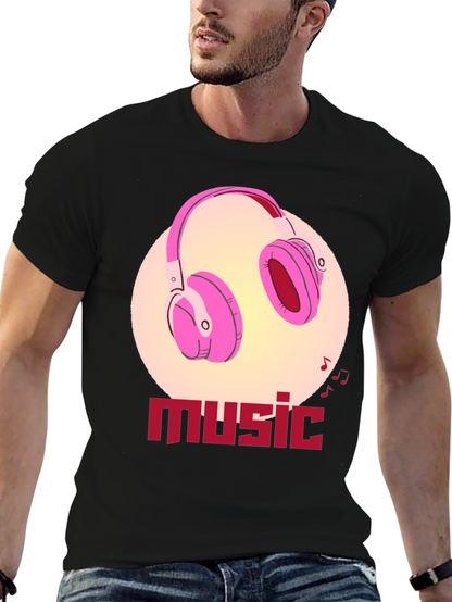 Music Headphones T-Shirt - Stylish Graphic Tee