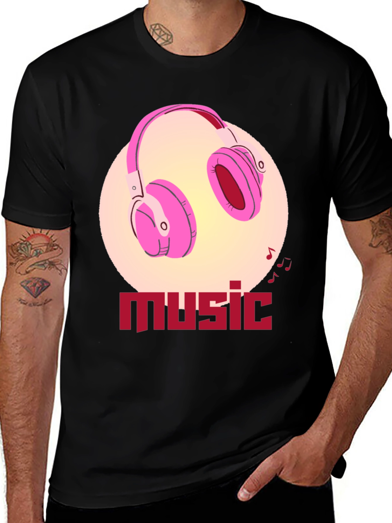 Music Headphones T-Shirt - Stylish Graphic Tee