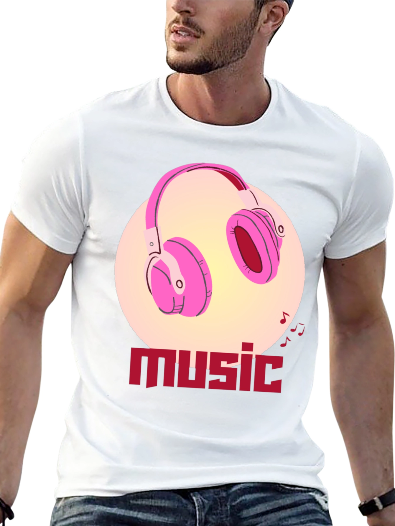 Music Headphones T-Shirt - Stylish Graphic Tee