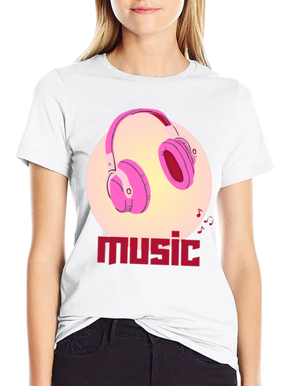 Music Headphones T-Shirt - Stylish Graphic Tee