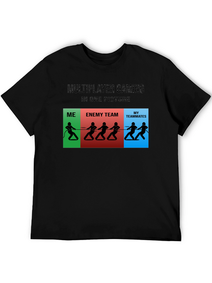 Multiplayer Gaming Funny Graphic T-Shirt