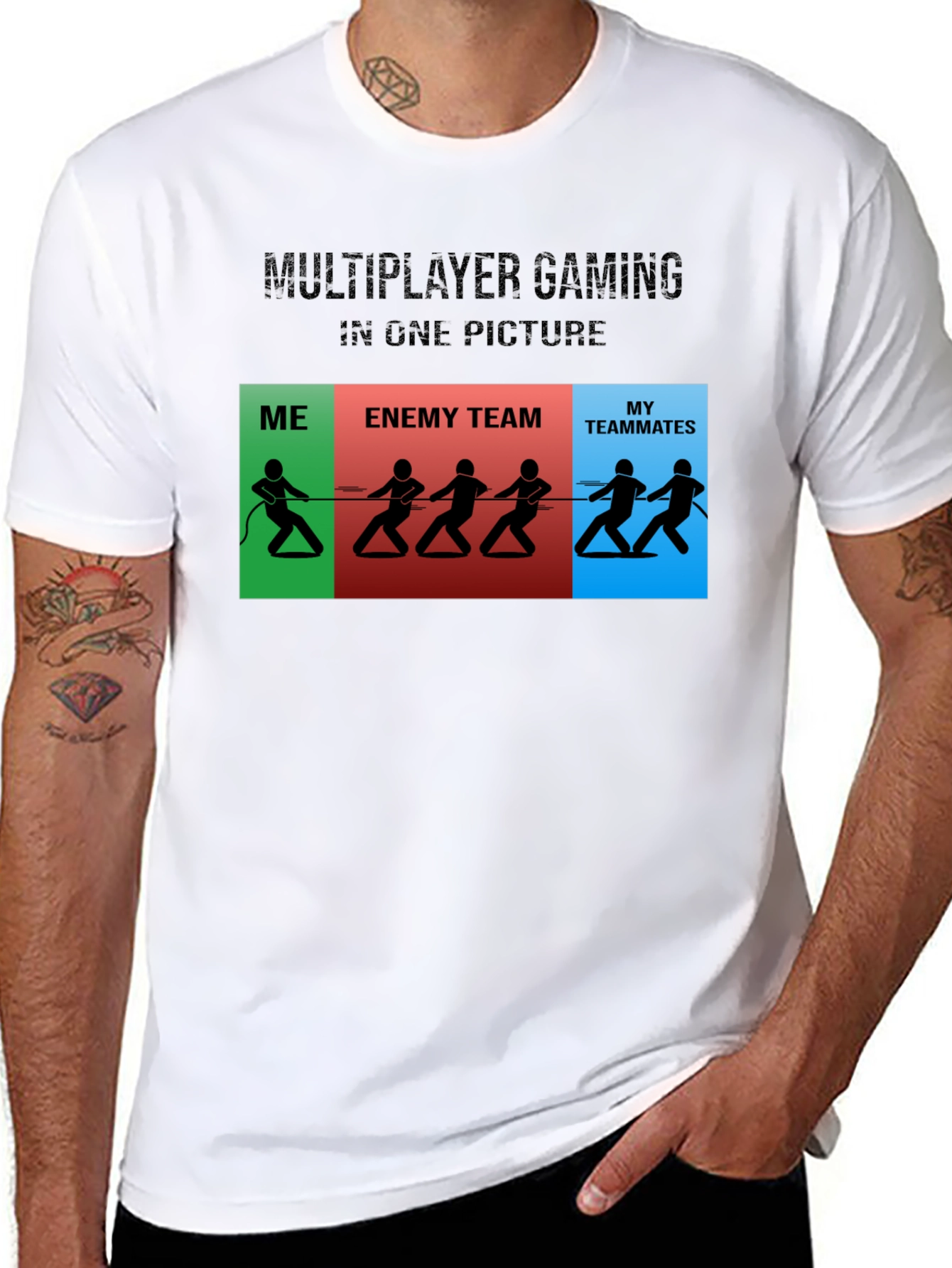 Multiplayer Gaming Funny Graphic T-Shirt