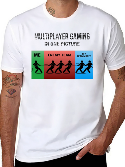 Multiplayer Gaming Funny Graphic T-Shirt