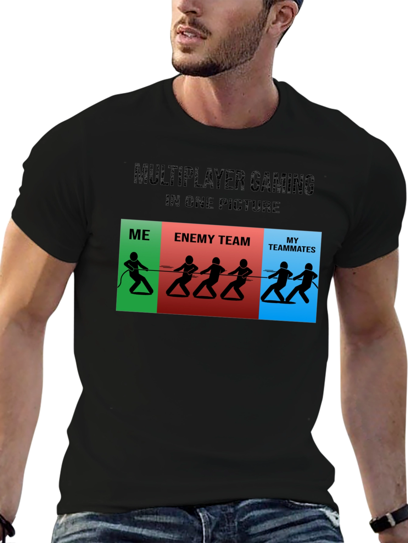 Multiplayer Gaming Funny Graphic T-Shirt