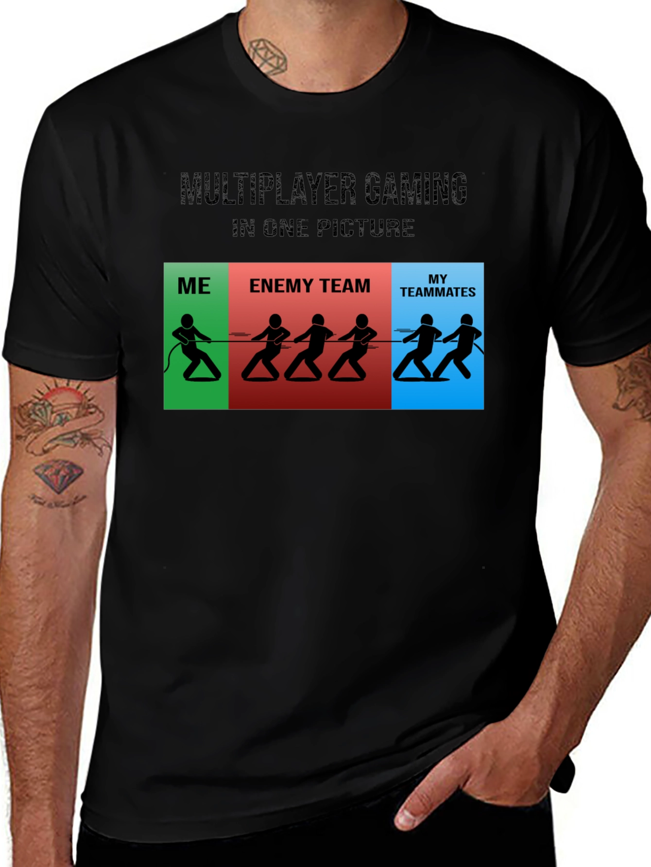 Multiplayer Gaming Funny Graphic T-Shirt