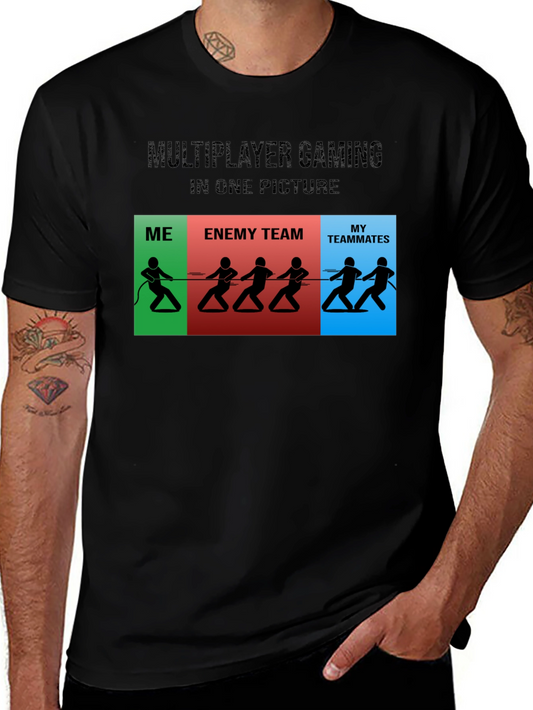 Multiplayer Gaming Funny Graphic T-Shirt