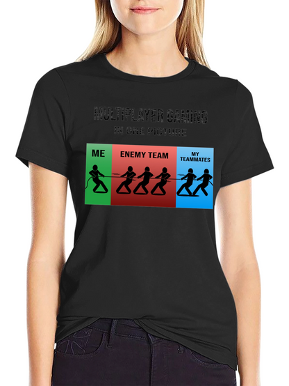 Multiplayer Gaming Funny Graphic T-Shirt