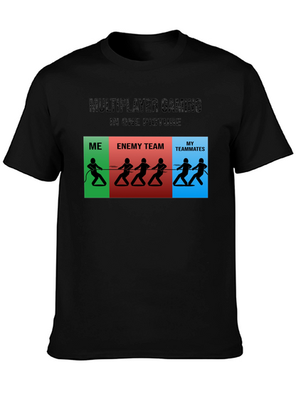Multiplayer Gaming Funny Graphic T-Shirt
