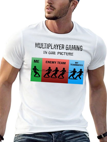 Multiplayer Gaming Funny Graphic T-Shirt