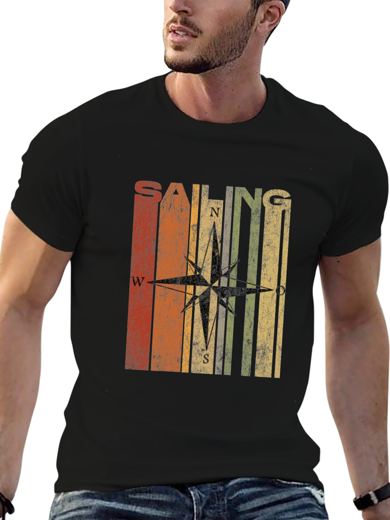 Retro Sailing Compass T-Shirt