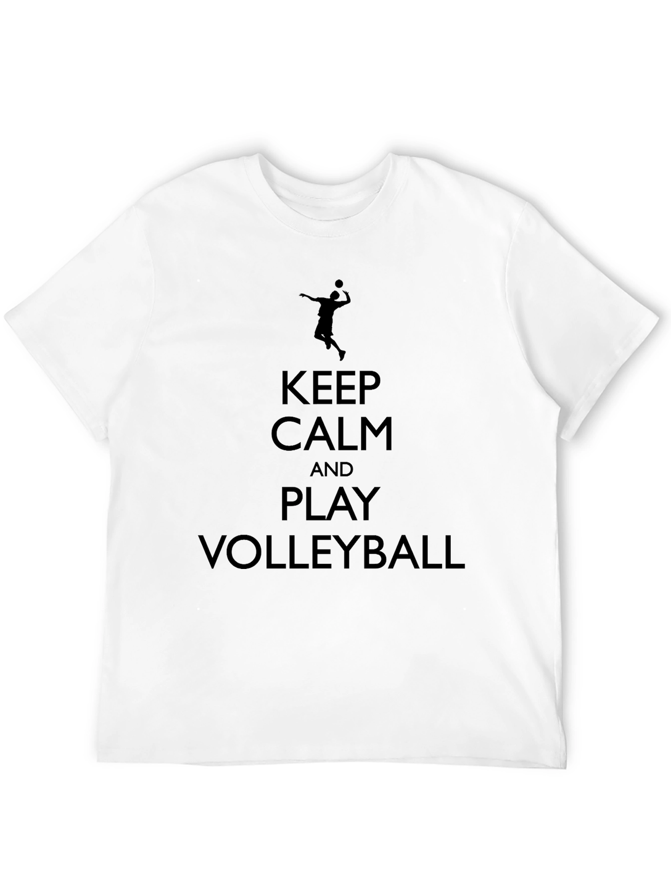 Keep Calm and Play Volleyball Graphic Tee - Black