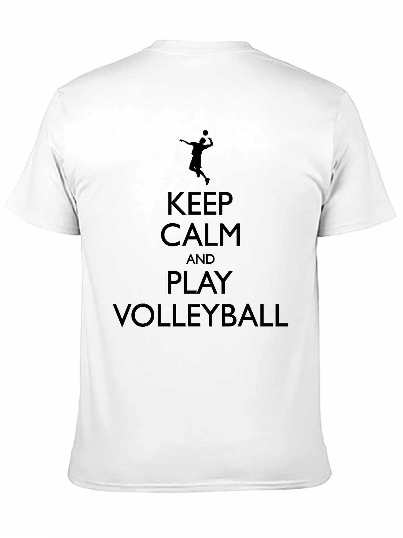 Keep Calm and Play Volleyball Graphic Tee - Black