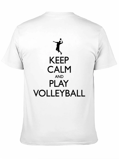 Keep Calm and Play Volleyball Graphic Tee - Black