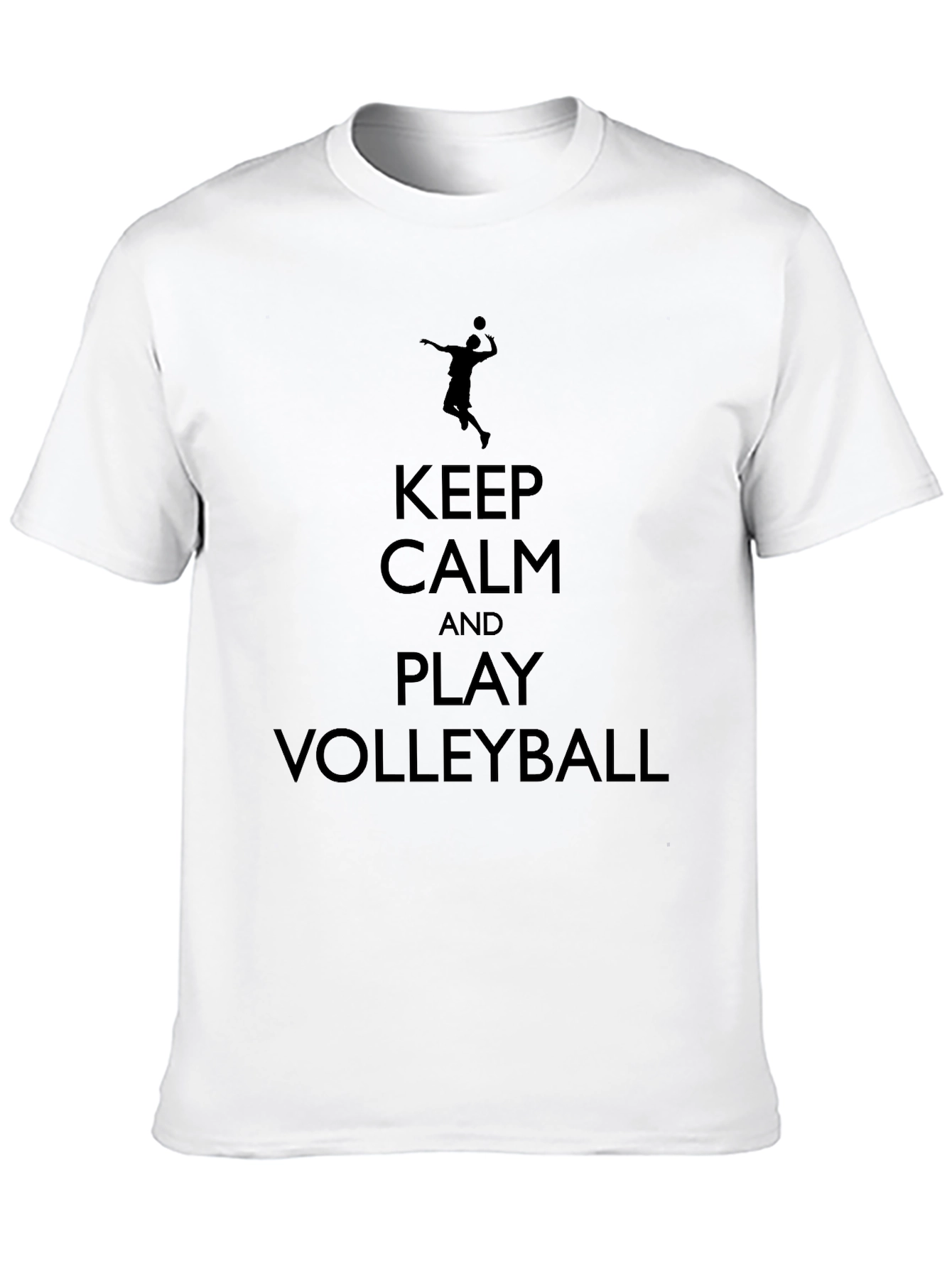Keep Calm and Play Volleyball Graphic Tee - Black
