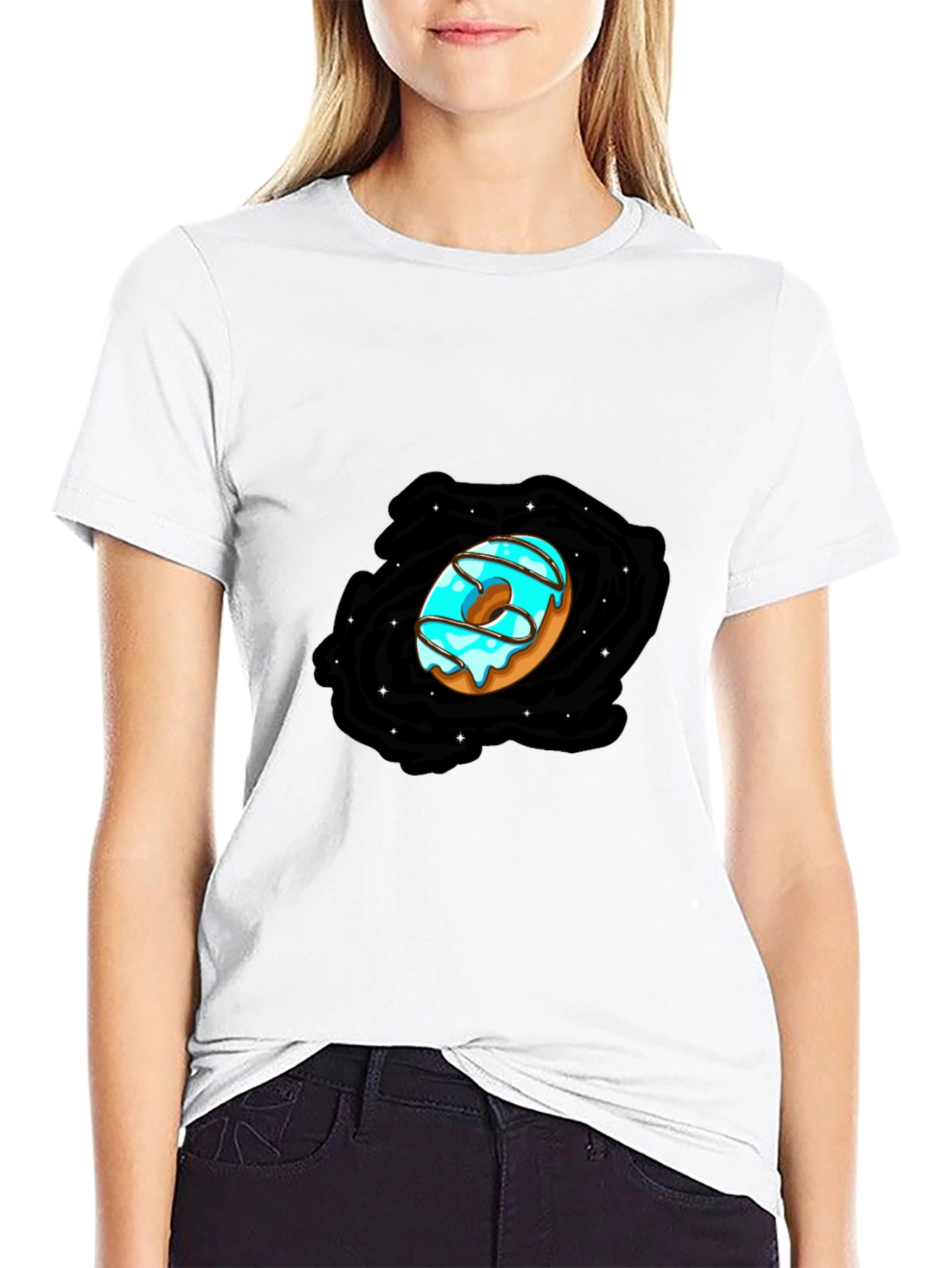 Donut Galaxy Black T-Shirt