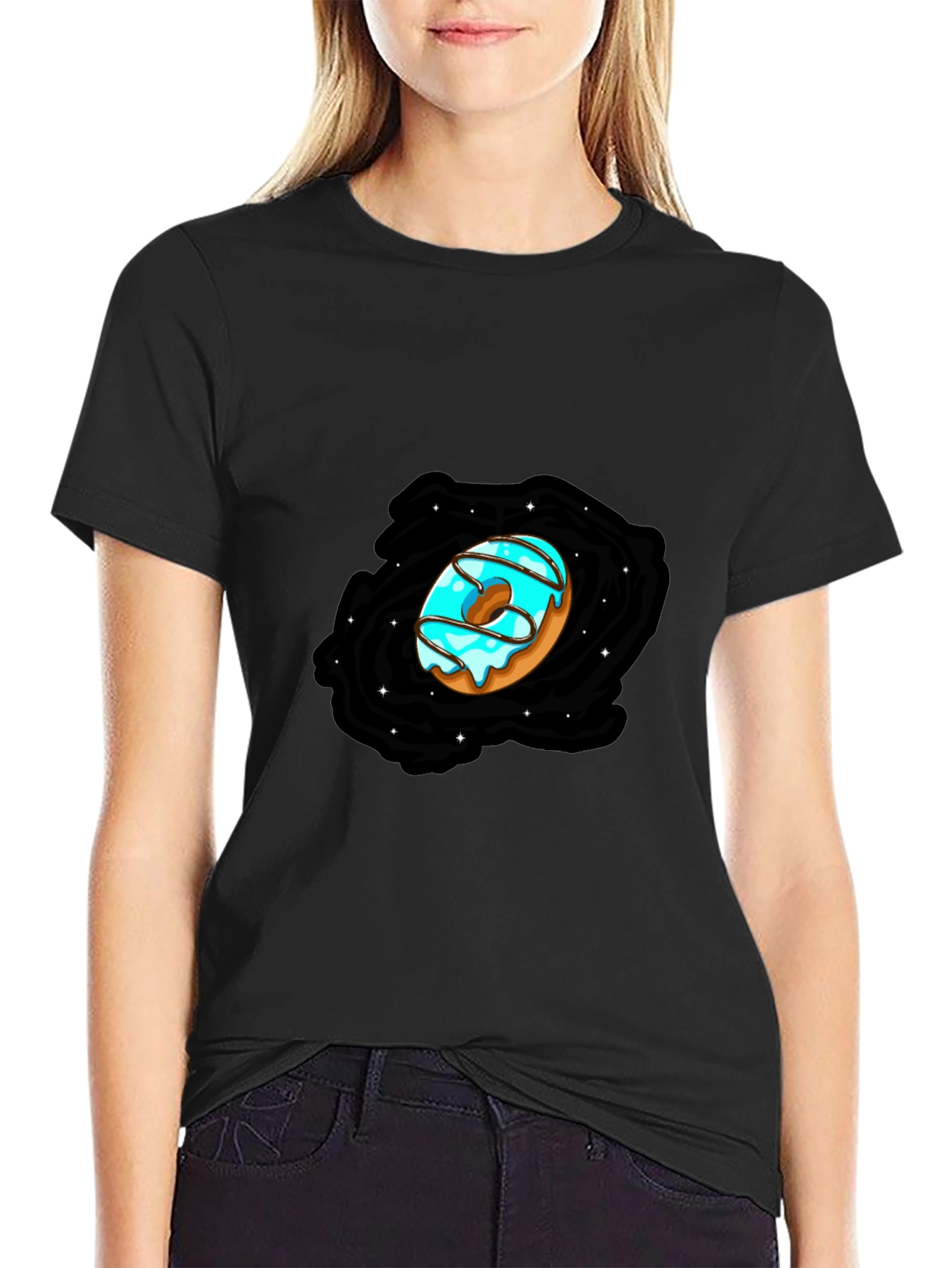 Donut Galaxy Black T-Shirt