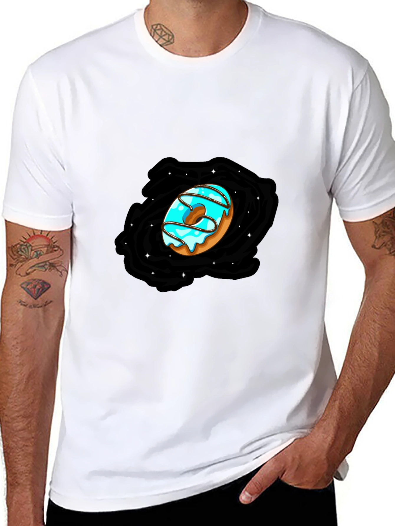 Donut Galaxy Black T-Shirt