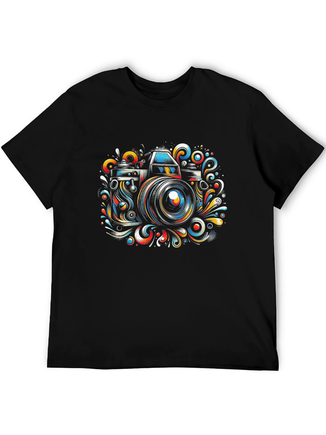 Camera Art Graphic Tee - Stylish Photographer Shirt