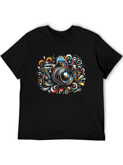 Camera Art Graphic Tee - Stylish Photographer Shirt