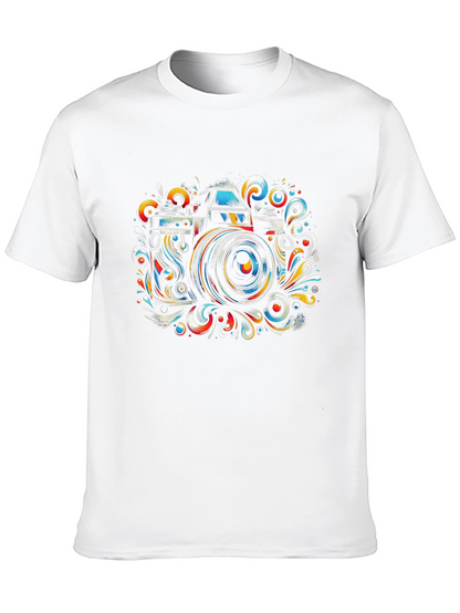 Camera Art Graphic Tee - Stylish Photographer Shirt