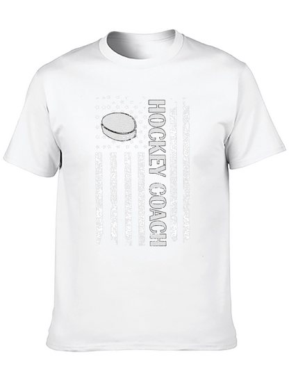 Hockey Coach American Flag T-Shirt
