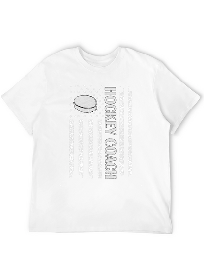 Hockey Coach American Flag T-Shirt
