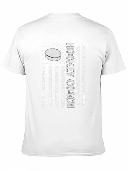 Hockey Coach American Flag T-Shirt