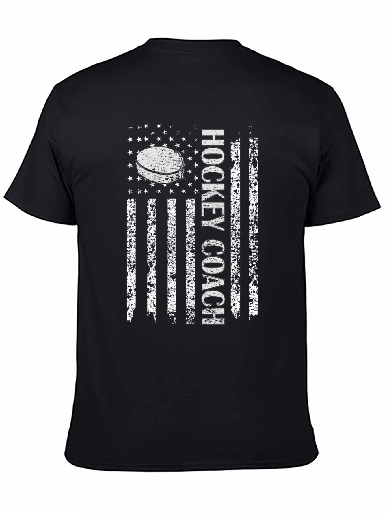 Hockey Coach American Flag T-Shirt