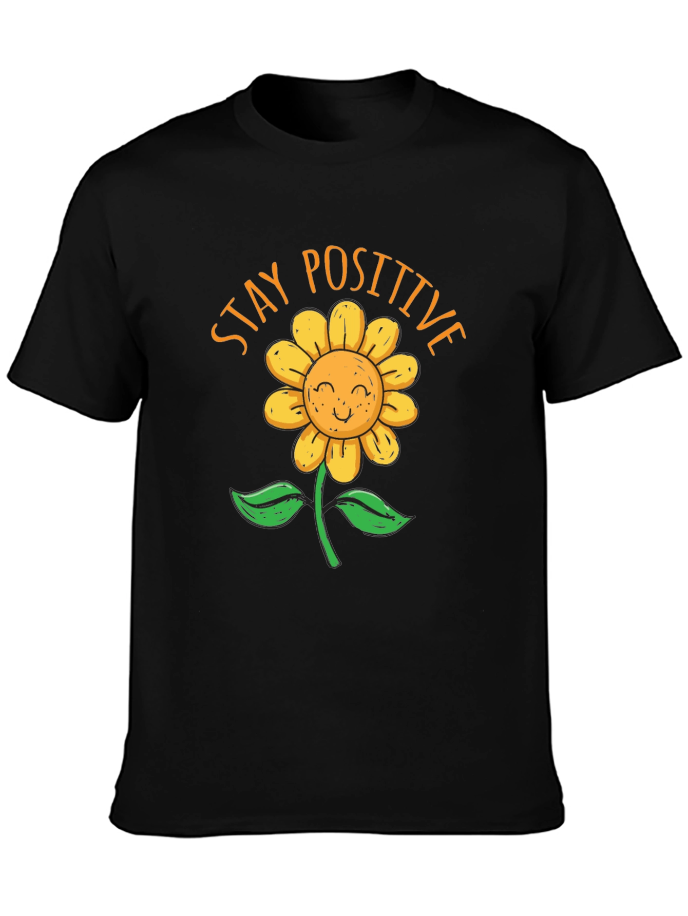 Stay Positive Sunflower Graphic T-Shirt