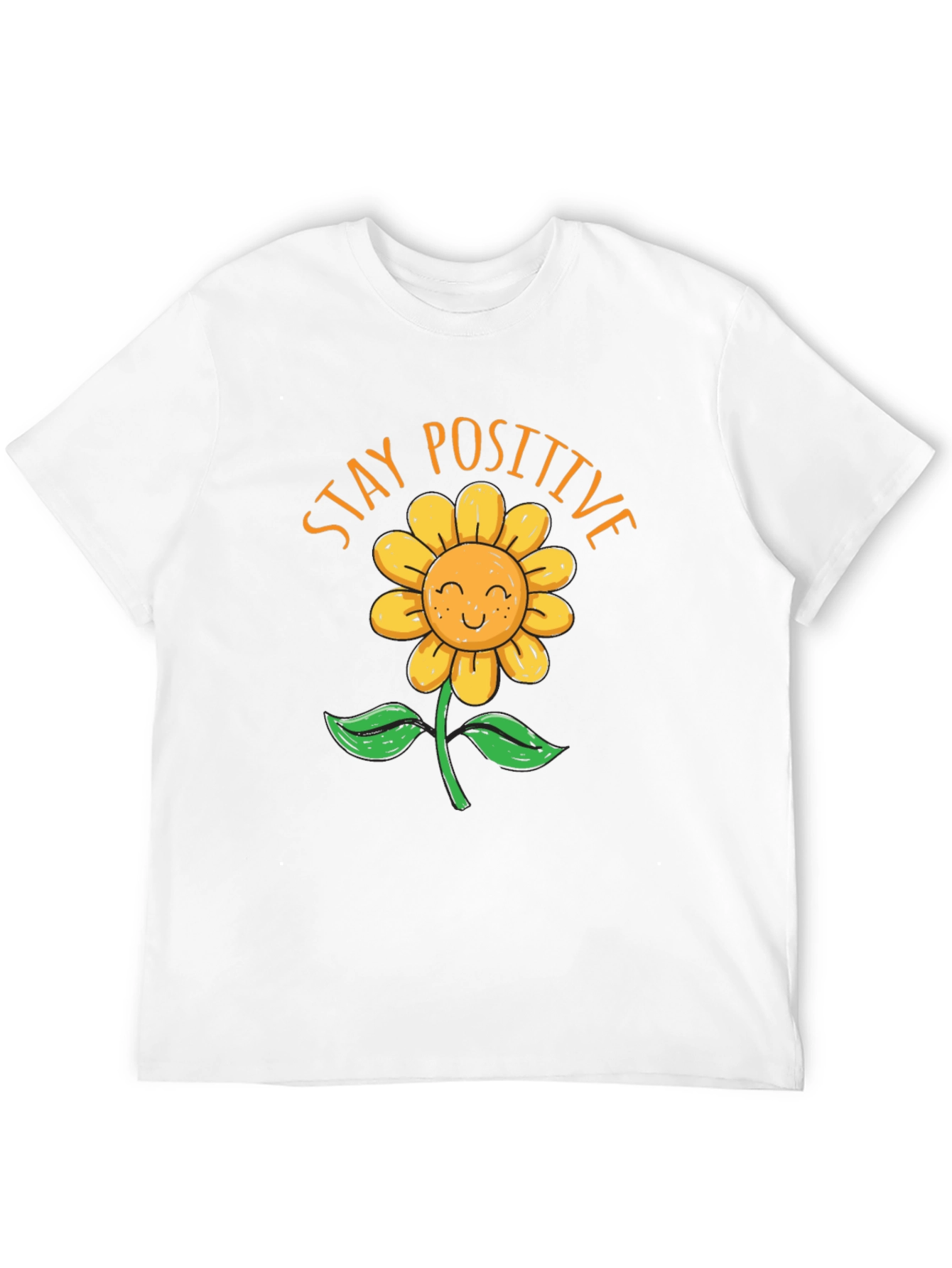 Stay Positive Sunflower Graphic T-Shirt