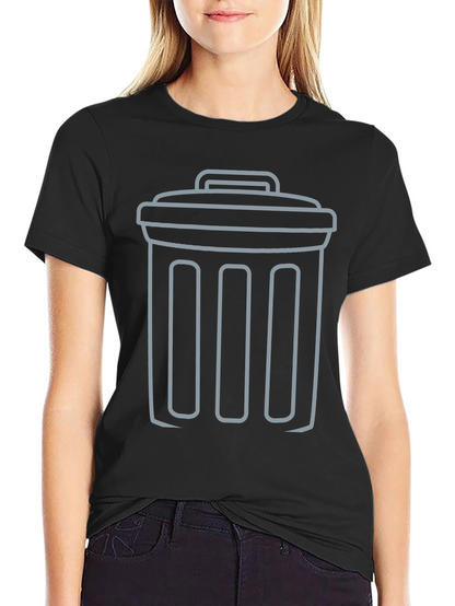Trash Can Graphic Tee - Humor Shirt