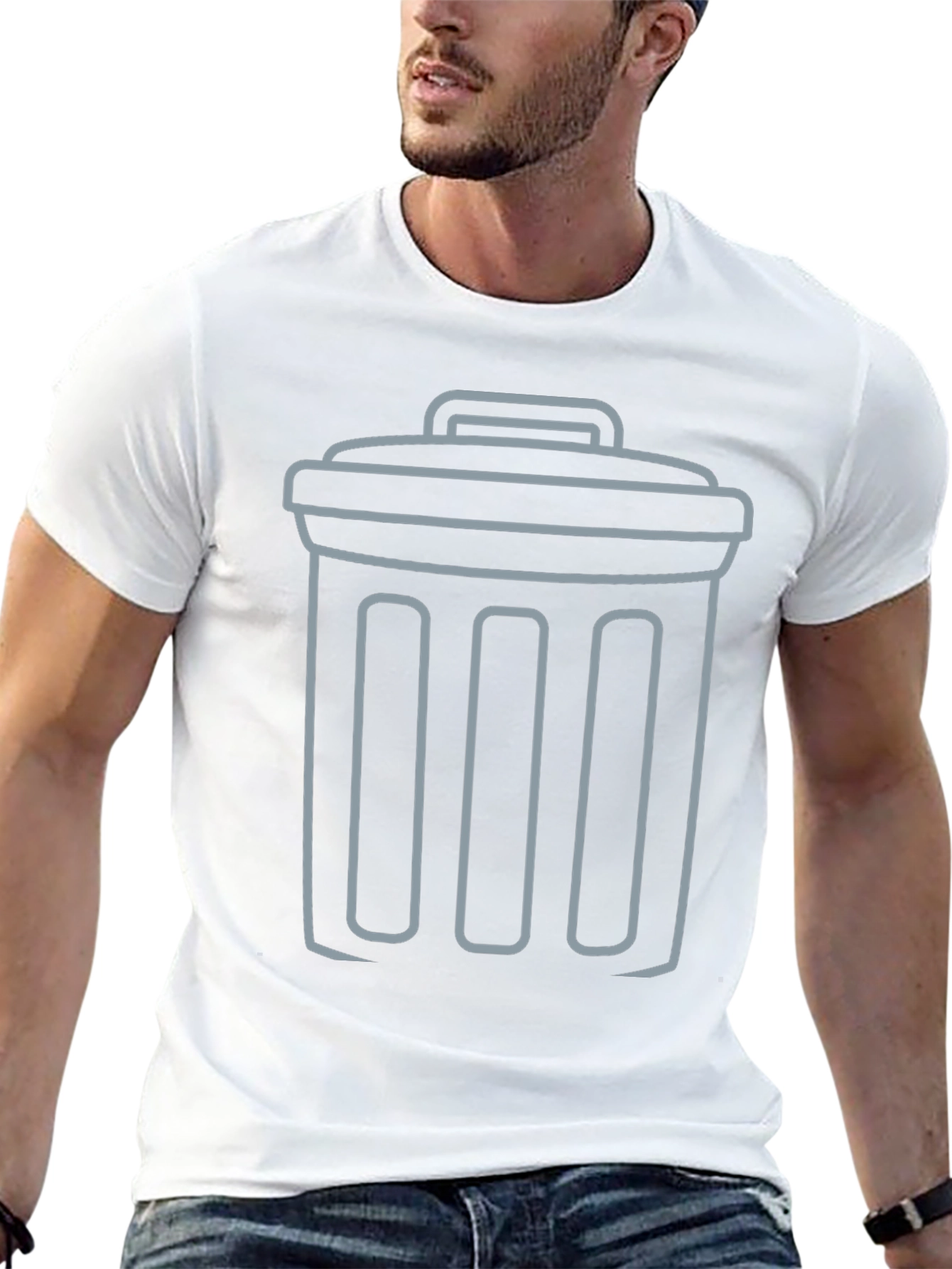 Trash Can Graphic Tee - Humor Shirt